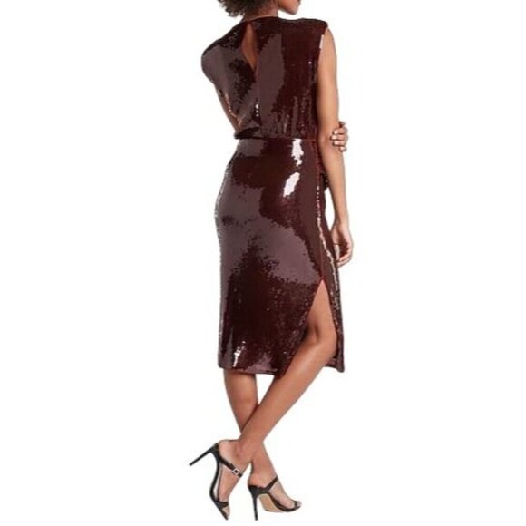 Elegant Sequin Brown Dress - Picture 5 of 12
